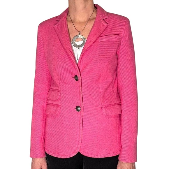 Land’s End NWT Pink Luxe Twill Blazer Size 18 Jacket Suit Business Casual Career - Picture 1 of 6